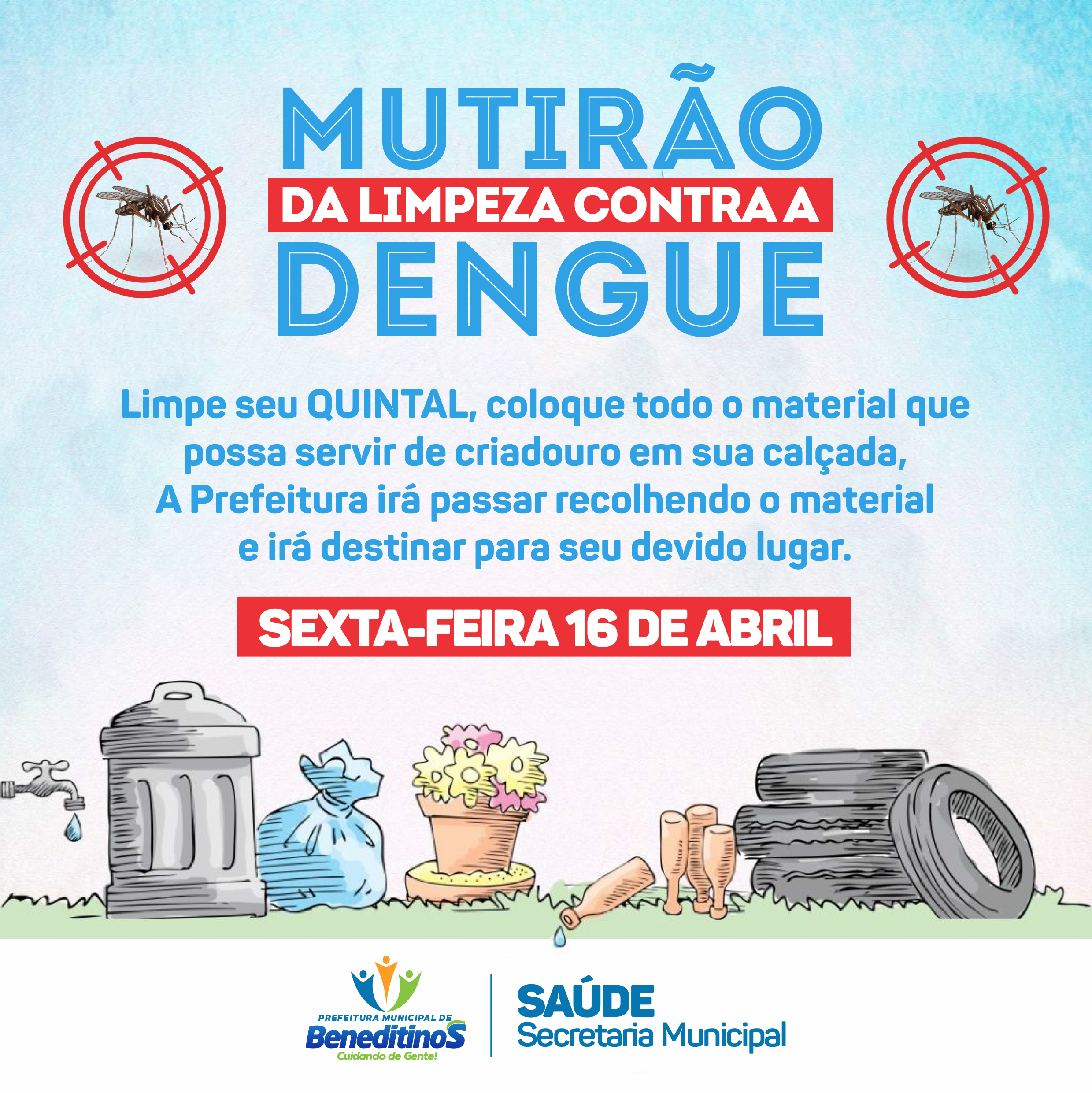 Prefeitura de Colniza realiza mutirão de limpeza e combate à Dengue